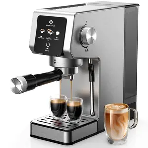 Aobtkel®LINKChef 20-Bar Espresso Machine with Automatic Steam Wand, 1300W Professional Espresso Maker, 40 oz Removable Water Tank, Single & Double Shot