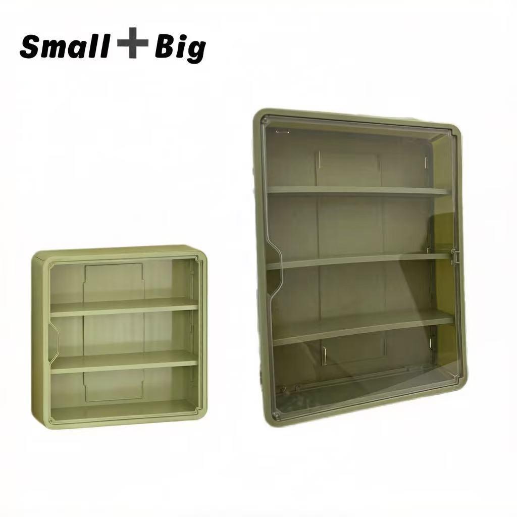 Large Wall-Mounted Display Rack, 4-Layer Acrylic Storage Box, Space-Saving Doll Shelf, Transparent Compartments, Ideal for Holidays