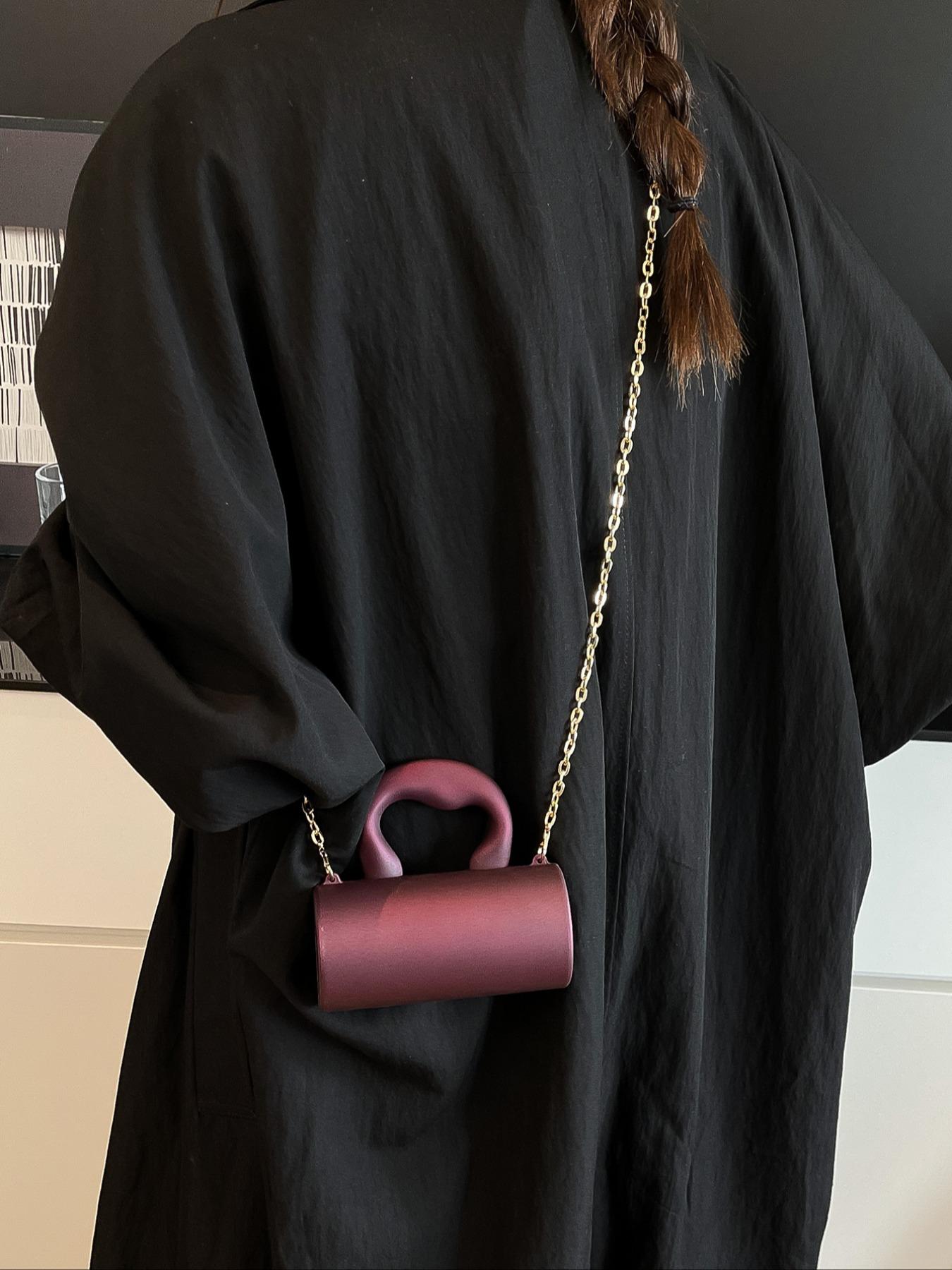 Acrylic Plain Magnetic Closure Mini Evening Bag, Fashion Chain Handbag Crossbody Clutch for Women, Perfect for Parties and Dates