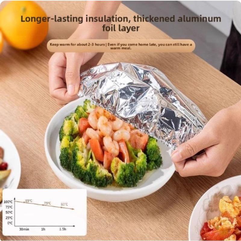 Home dining table & food container aluminum foil heat-retaining cover, kitchen food insulation and freshness keeping, high-quality aluminum foil.
