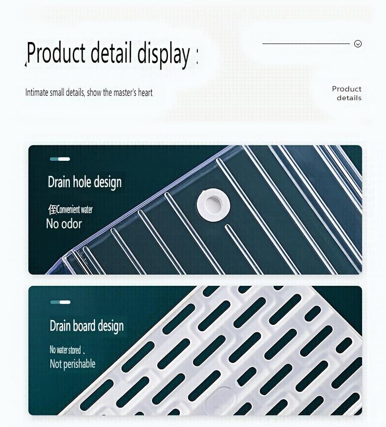 Transparent Rectangular Plastic Storage Box, Stackable Drainage Food Container, Kitchen Refrigerator Organizer, Drawer Style, Fridge Organizer