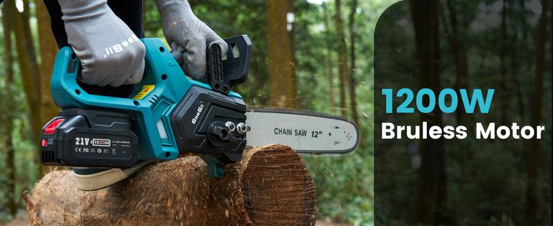 Seesii Chainsaw Cordless 12/16-inch, Electric HandHeld Chain Saw, 12/16-in Portable Chainsaw Battery Powered Saws for Trees Wood Cutting, 2 x 4.0Ah Battery and Charger Included CS16   #TikTokShopBlackFriday