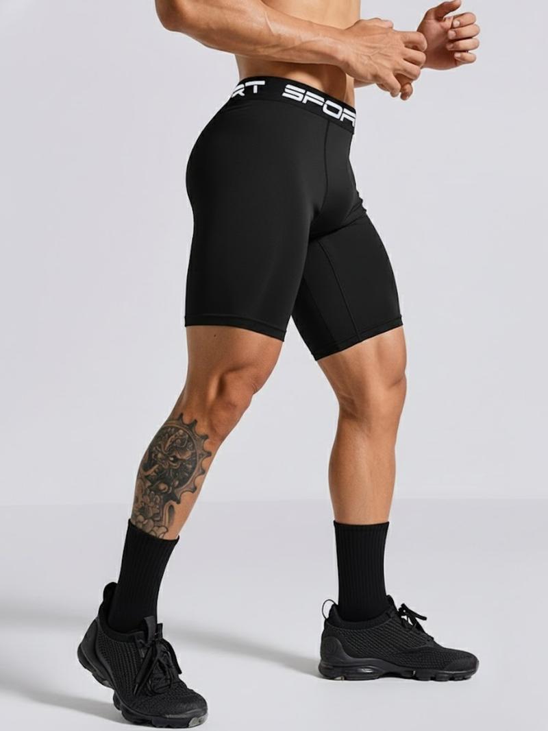 4-Pack Men’s Athletic Running Shorts, Quick Dry Moisture Wicking Breathable Stretch Workout Shorts for Gym Training, Fitness, Jogging & Daily Active Wear, Performance Sports Shorts Set in Black, White, Red and Blue