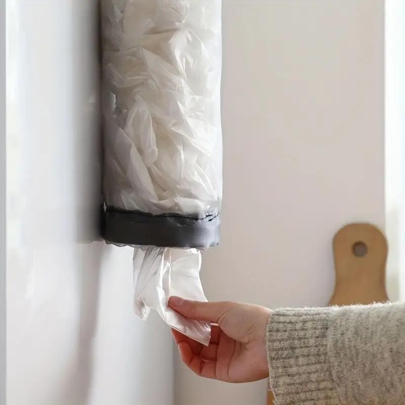 Random Color Mesh Hanging Plastic Bag Holder, 2 Counts Trash Bag Organizer, Mesh Hanging Storage Dispenser, Kitchen Organizer, Kitchen Utensils & Gadgets, Household Items