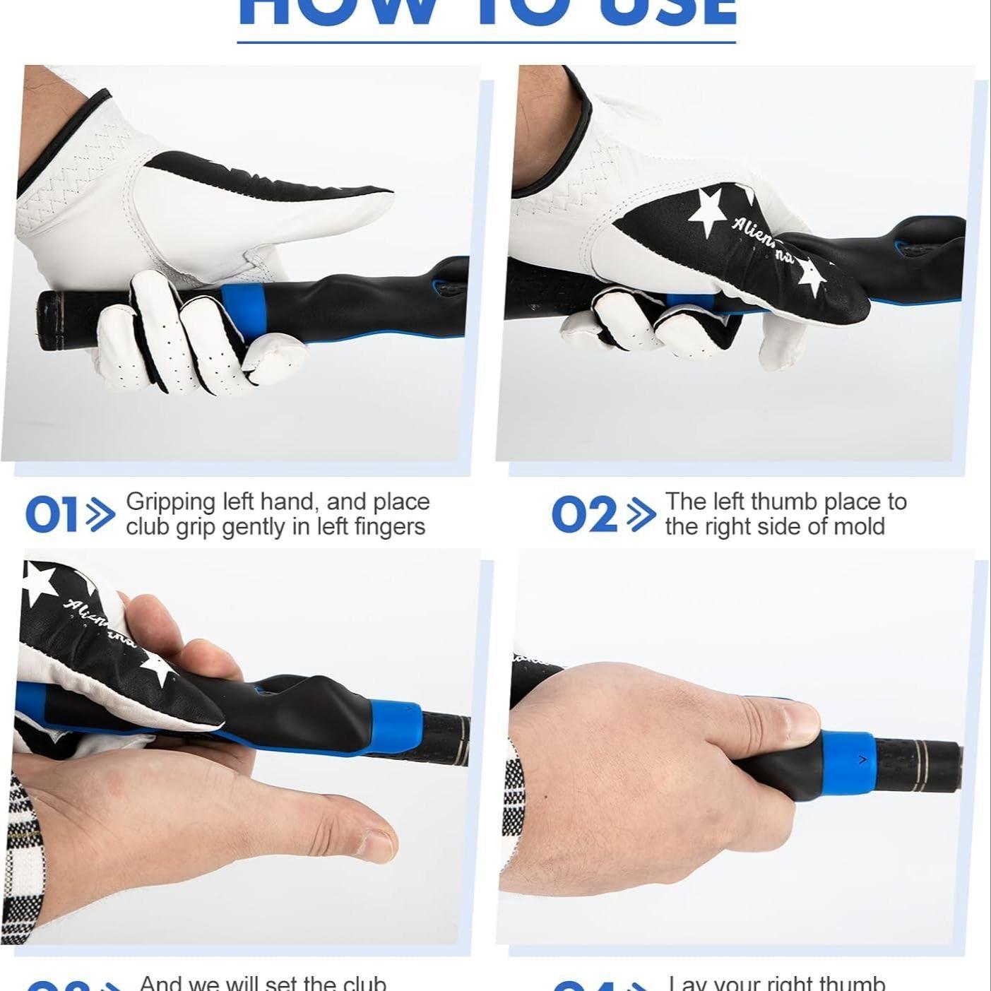 Golf Grip Training Attachment, Outdoor Golf Swing Trainer, Beginner Motion Alignment Aid, Correct Grip Training Tool, Golf Accessories
