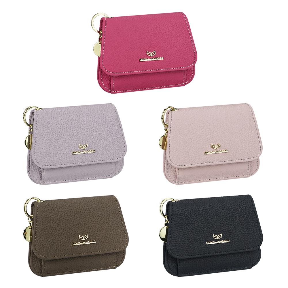 Royal Bagger RFID Short Wallets for Women Genuine Cow Leather Fashion Card Holder with Key Ring Holders Clutch Slim Coin Purse 2443 SpringStatements