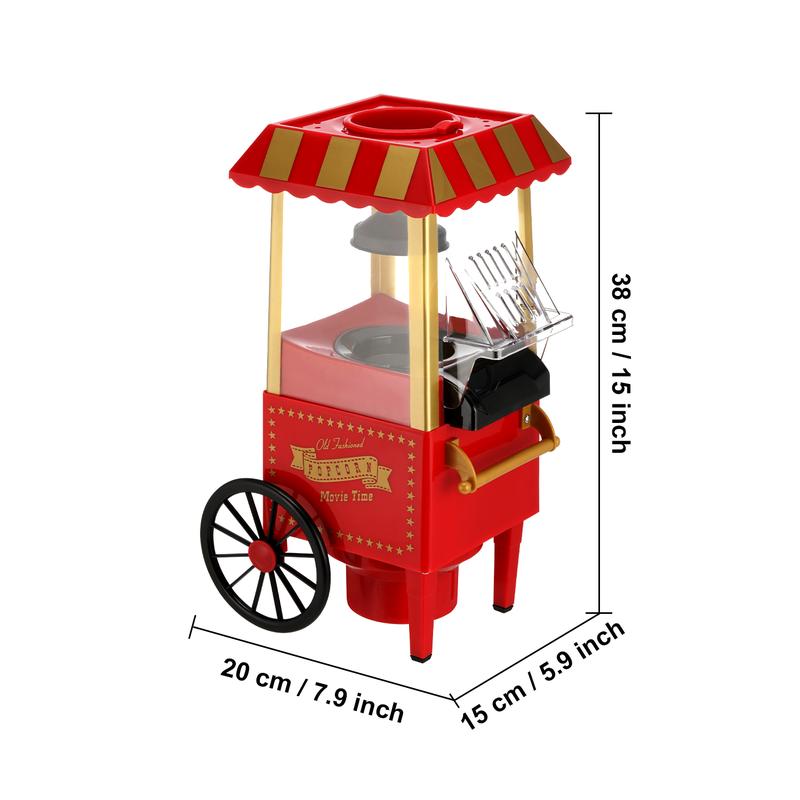 Oyajia Air Popper Popcorn Maker 1400W - Home Hot Air Popcorn Machine, Healthy & Fat-Free, Easy To Clean & Use, Best For Movie Night, Parties, Kids Birthday Party Favorites, BPA-Free, Durable Build, Compact Design, Oil-Free, Ideal for Family Movie Nights