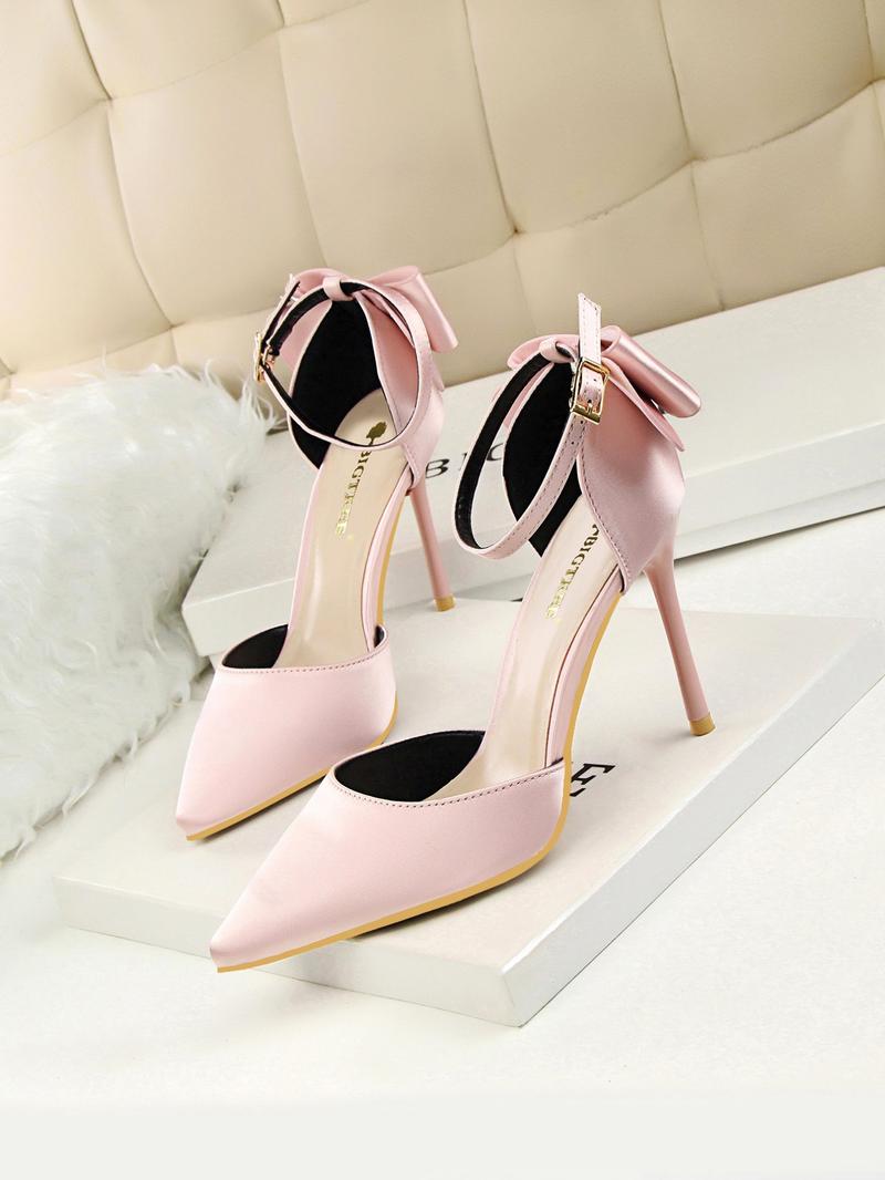 Women's Elegant Bowknot Design Stiletto Heels, Fashionable Pointed Toe High Heels for Party, Daily Wear for Women & Girls, Stiletto Heeled Pumps