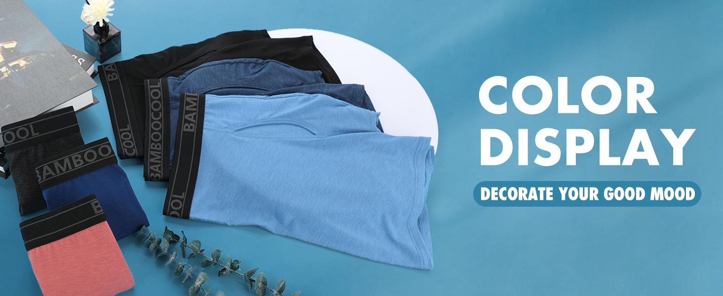 BAMBOO COOL Breathable Men's comfortable Underwear Modern Multipack Comfort soft Moisture-Wicking Boxer Briefs 6 Pack solid color  Men's Moisture Wicking Boxer Briefs  comfy breathable boxer brief Bamboo Boxer Briefs underwear men SpringStatements