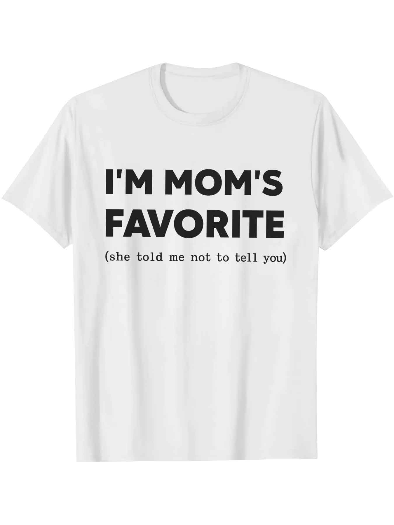 Funny Moms Favorite Son Daughter I'm Mom's Favorite T-Shirt Golf Gift for Men and Women Summer Wear Garment