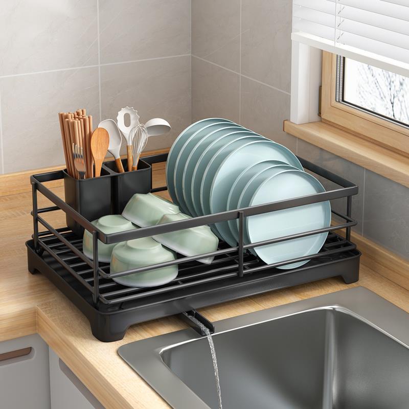 Multifunctional Kitchen Storage Rack, Thick Metal Sink Drainage Holder, Bowl and Plate Organizer, Dish Drying Organiser, Durable and Space-Saving Design