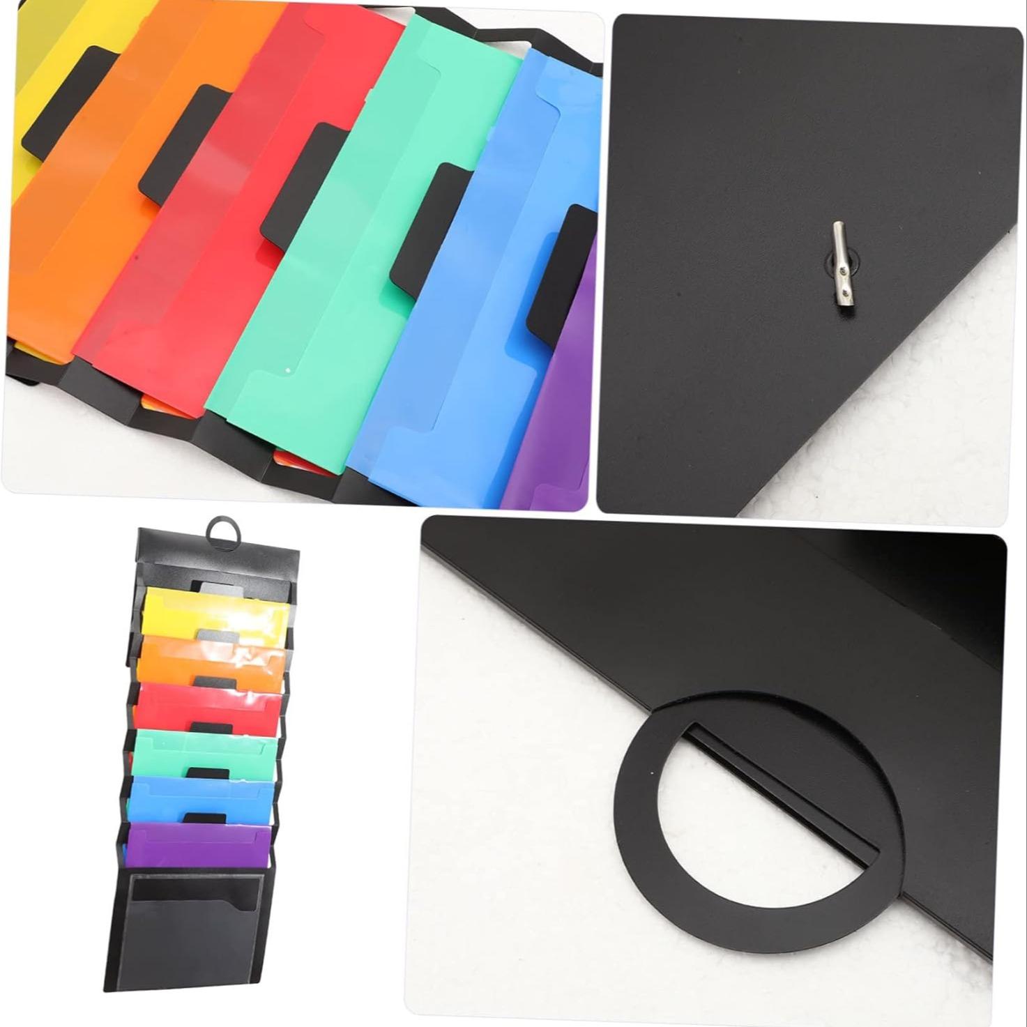 Portable Wall-Mounted File Organizer with 6 Pockets, Foldable and Waterproof PP Materials, Ideal for Office, Home, Classroom Storage, File Holder