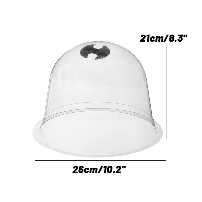 Transparent PVC Seedling Insulation Cover Set 6 Pieces Family Balcony Vegetable Garden Balcony Vegetable Garden Vegetable Planting Base Planting Tools Home Growing