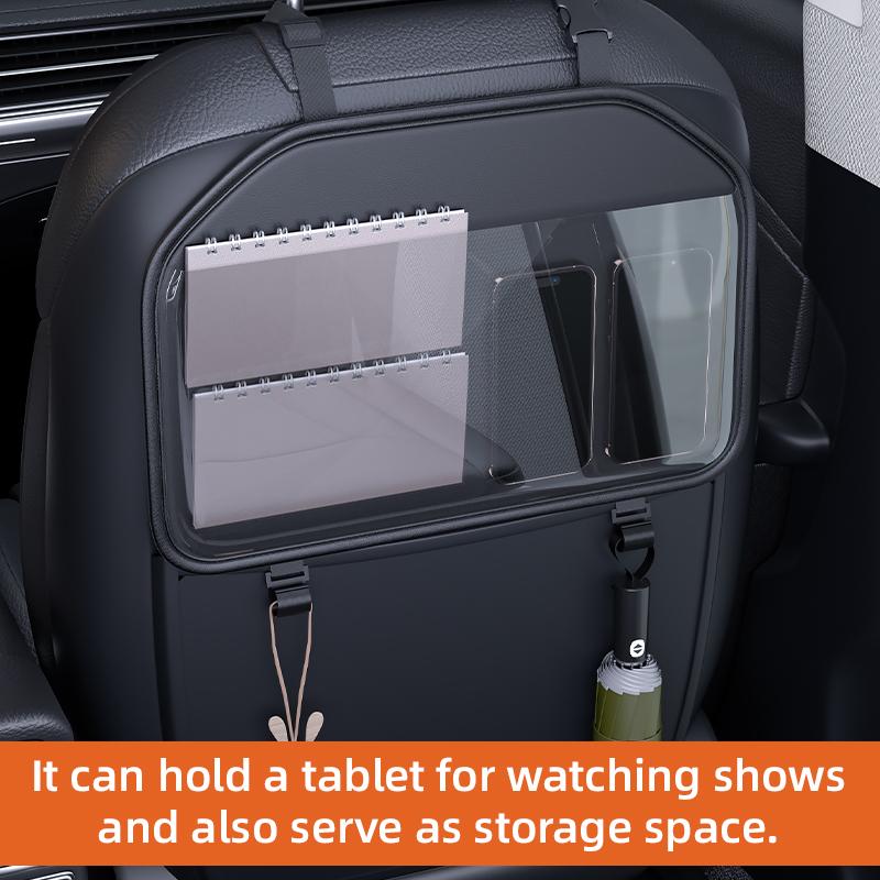 Transparent Pocket Car Seat Back Storage Bag Tablet Holder Wear-Resistant Auto Backseat Organizer for Children Car Accessories