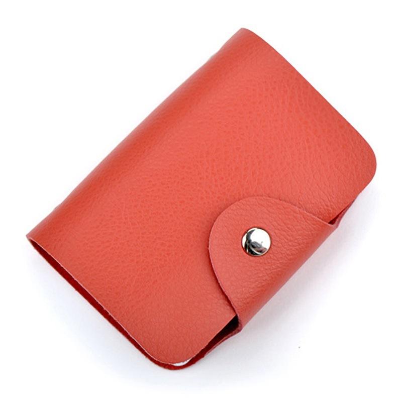 Waterproof Card Case Wallet with 24 Clear Slots, 1 Count Business Card Organizer Holder with Snap Closure, Desk Accessory for Home & Office, Office Accessories, Card Storage Card Carrying Holder