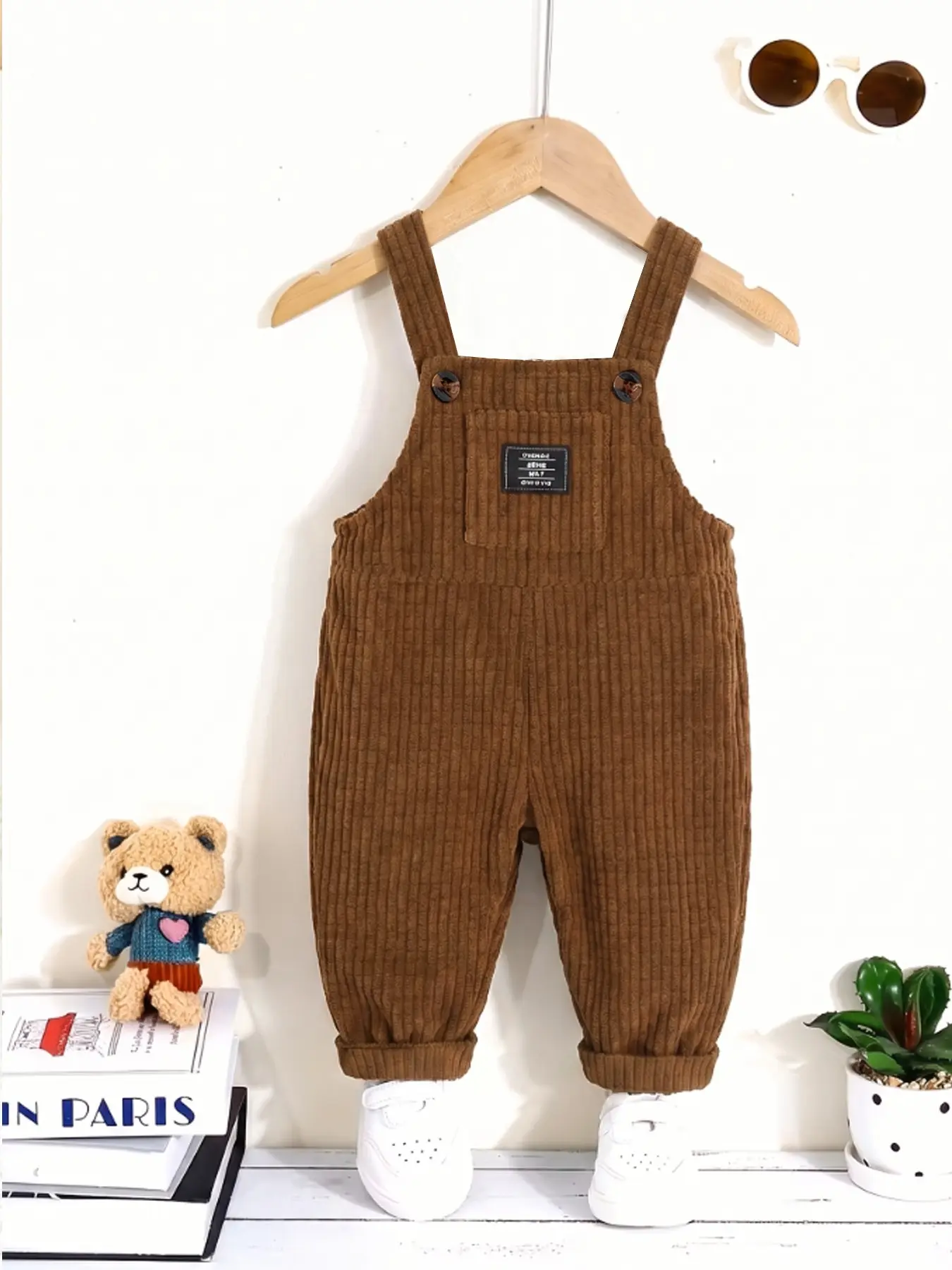 Baby Toddler Plaid Cargo Pants, Retro Color One-Piece, Comfortable Sleeveless Hammock, Casual Strap Pants, Fall Fashion Inspiration