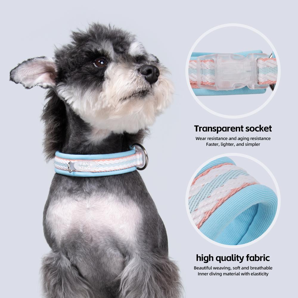 Spring Summer Dopamine Dog Collar for Small Medium Dogs, Teddy Corgi Schnauzer Neck Circle, Comfortable Pet Accessory