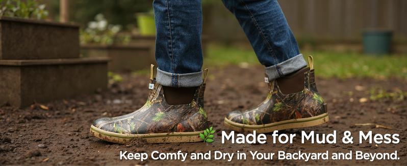 SUREWAY Men's Deck Boots Professional Non-Slip Fishing & Ankle Boating Boot Waterproof Rain Boots, Lightweight Neoprene Rubber Deck Boots SUREWAY Men's Deck Boots Professional Non-Slip Fishing & Ankle Boating Boot Waterproof Rain Boots, Lightweight Neoprene Rubber Deck Boots