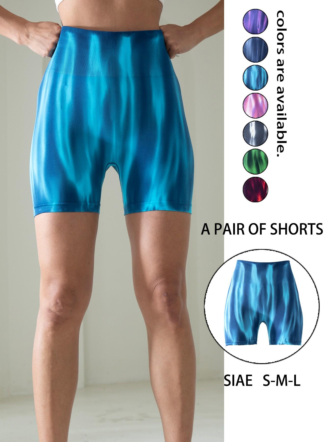 Aurora Shorts for Women, High Waist Yoga Pants, Anti-Exposure, Butt Lifting, Summer Fitness Wear, Sexy Style, Unlined, Plain Surface
