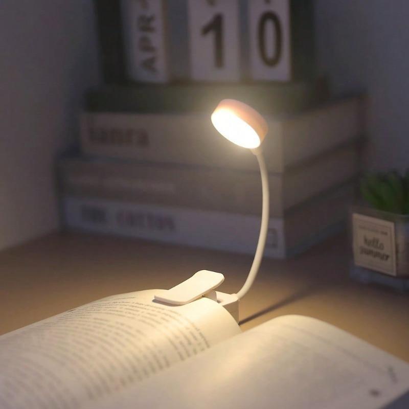 LED Clip on Book Light, 3 Color Modes, Dimmable, Mini Portable Clip LED Reading Light for Bed & Books, Ideal for Nighttime Use