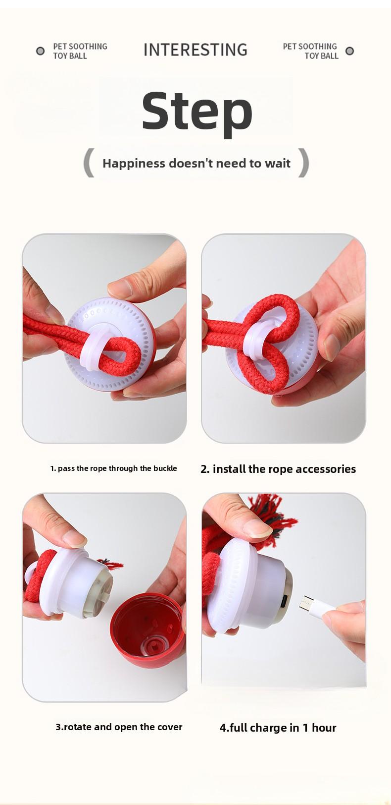 Pet supplies, dog toys, pet toys, electric intelligent pet ball, bouncing ball, self-entertaining dog teasing ball