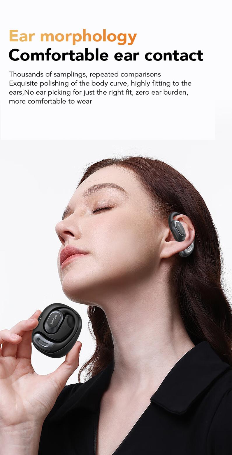 MINISO MS156 Open Ear True Wireless Headphones Long Battery Life HiFi Stereo Sound Wireless Earhooks Headset  Electronic Audio Waterproof Sport Earbuds