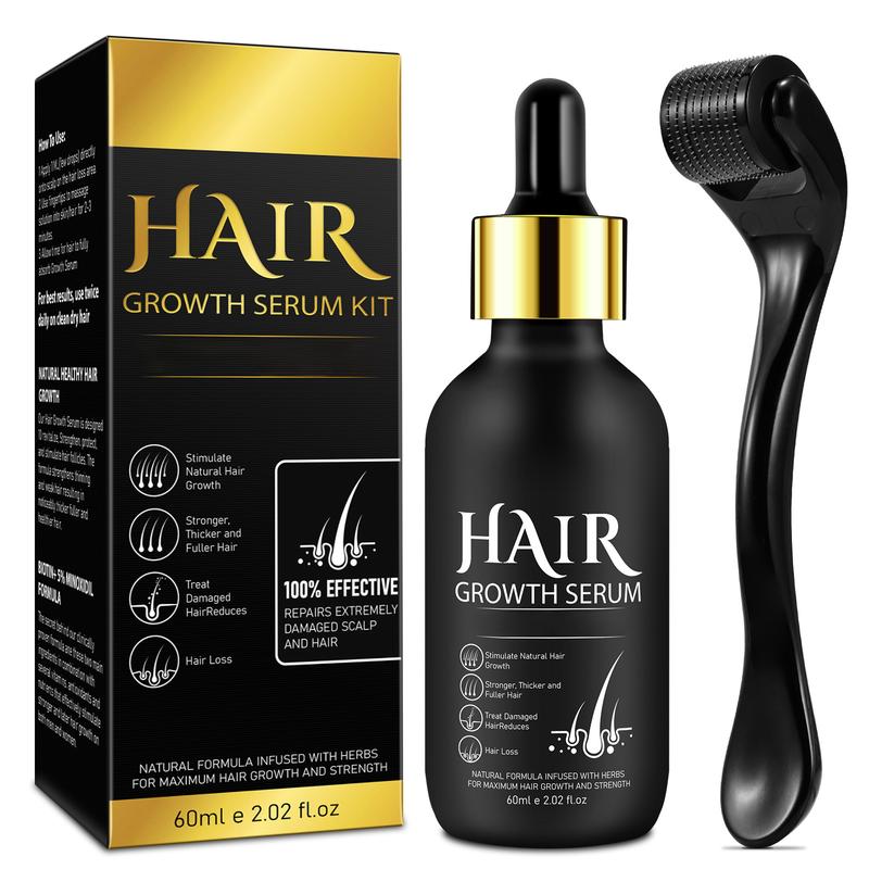 Hair Growth Oil for Men and Women - Regrowth Serum, Extra Strength Spray for Hair Loss, Thicker Healthier Hair, Beard Growth Kit, Topical Treatment, 2.02 oz