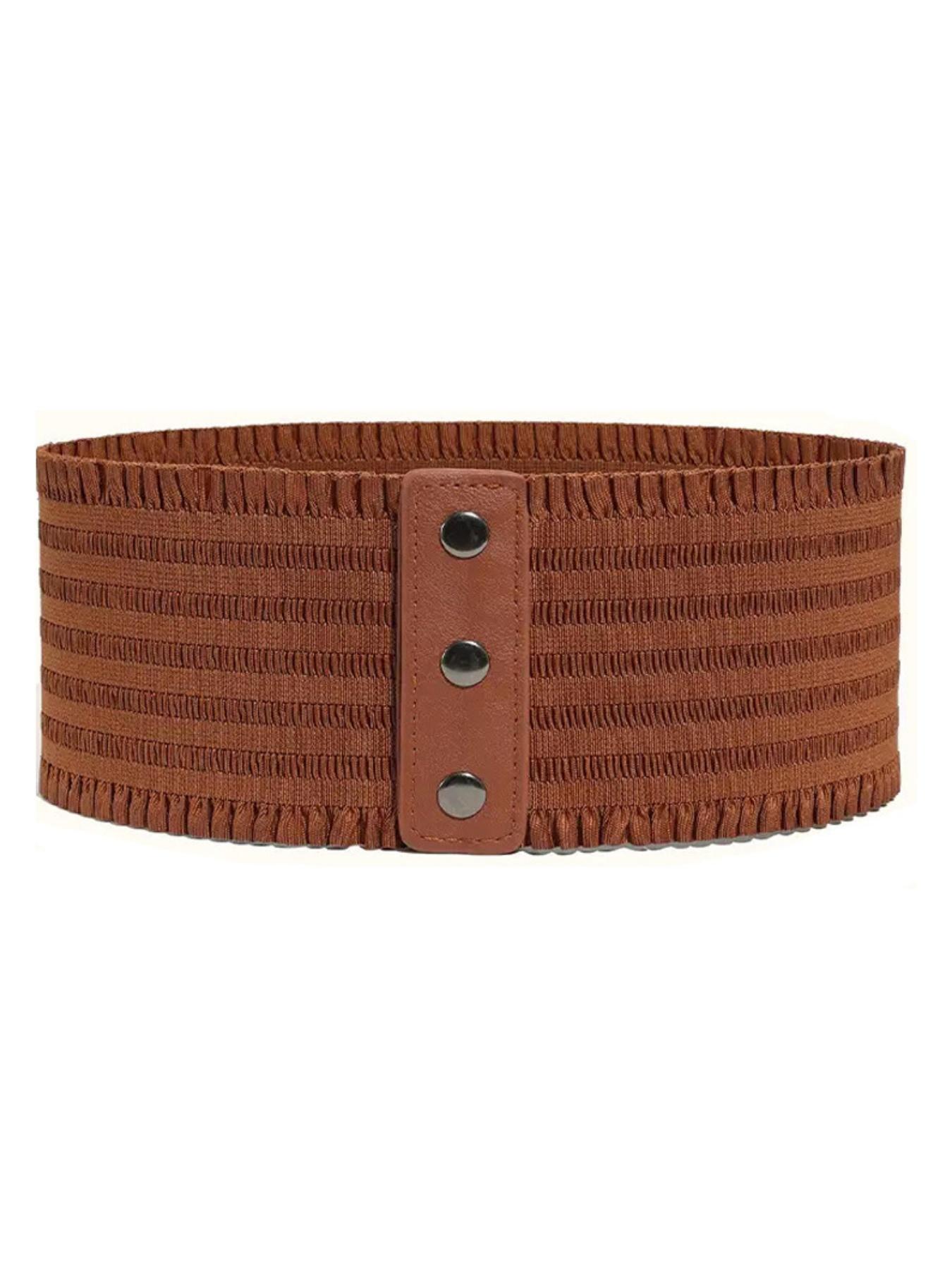 Elegant Women's Elastic Waist Belt, Bohemian Style Wide Waist Wrap, Fashionable Versatile Design, Available in Multiple Colors, Statement Belts