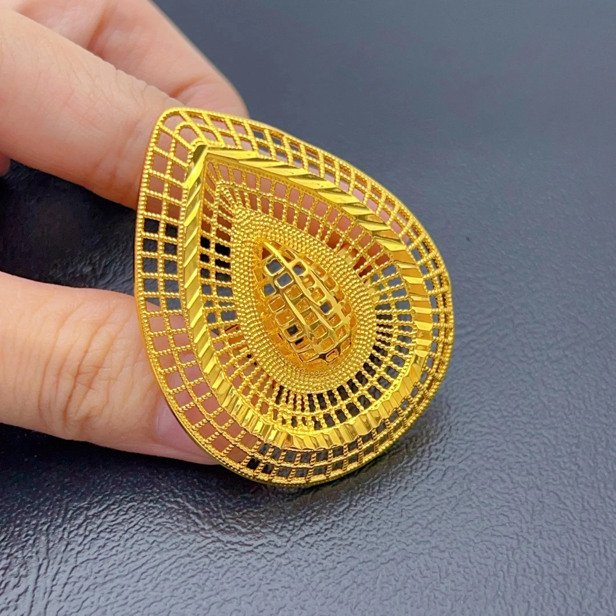 ANIID Dubai Gold Plated Long Rings For Women Resizable Wedding Jewelry  Ethiopia Arab African Party Gift Nigerian Big Jewellery
