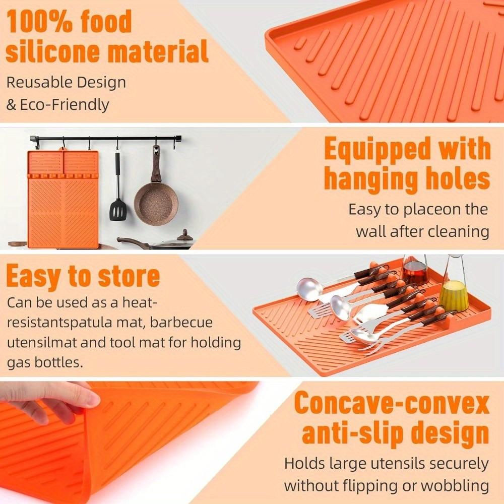Silicone Grill Mat Compatible with Blackstone Griddle, Durable BBQ Accessories for Easy Cleaning, Perfect for Indoor/outdoor Use