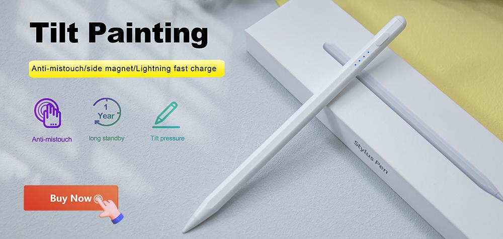 Palm Rejection Stylus Pen for Apple iPad, Compatible with iPad Air M2, Pro 13-in, Pro 12.9-in, 10th Gen, 7th-9th Gen 10.2-in