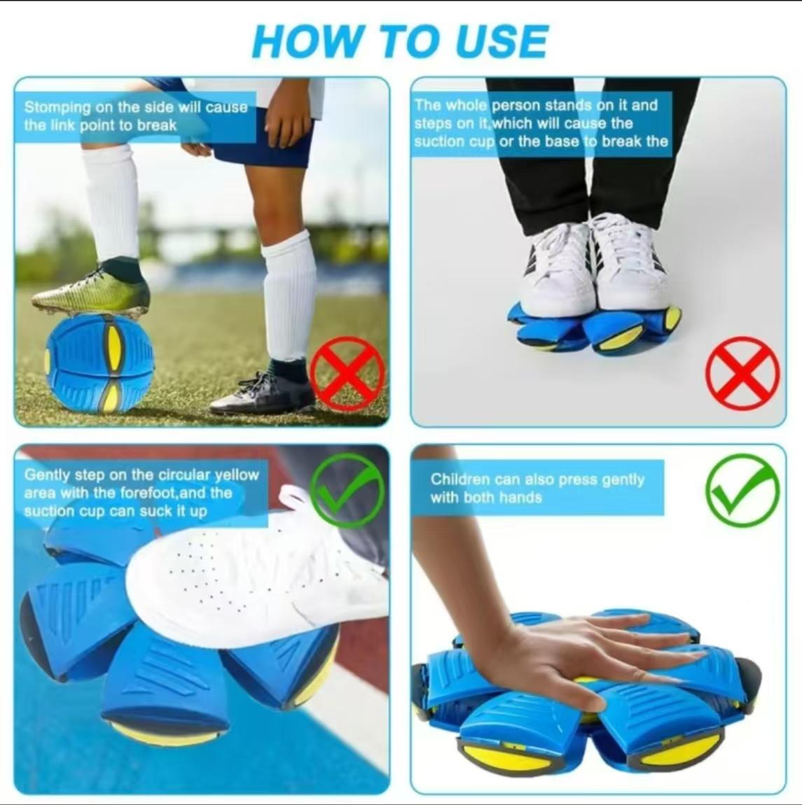 6-LED Bouncing Deforming UFO Ball, Parent–Child Interactive Toy for Boys and Girls, Indoor/Outdoor Play, Birthday Gift