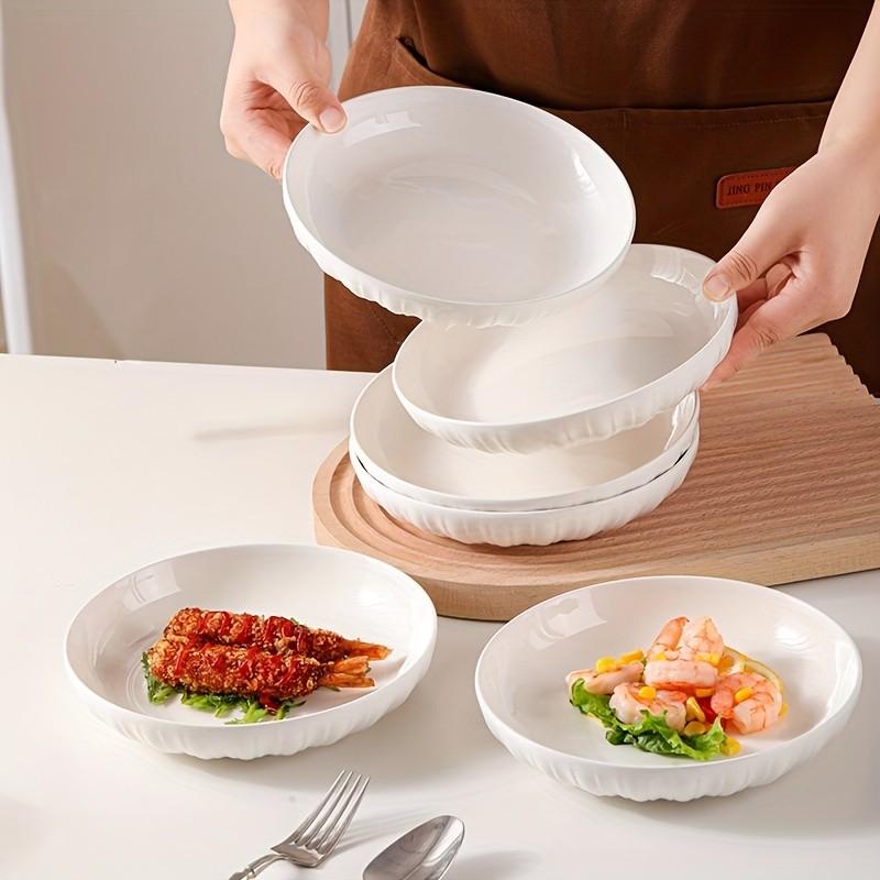 12pcs Ceramic Dinnerware Set, 4 Bowls 4 Plates 4 Spoons, Complete Tableware Set, Dishwasher & Microwave Safe, Home Daily Use