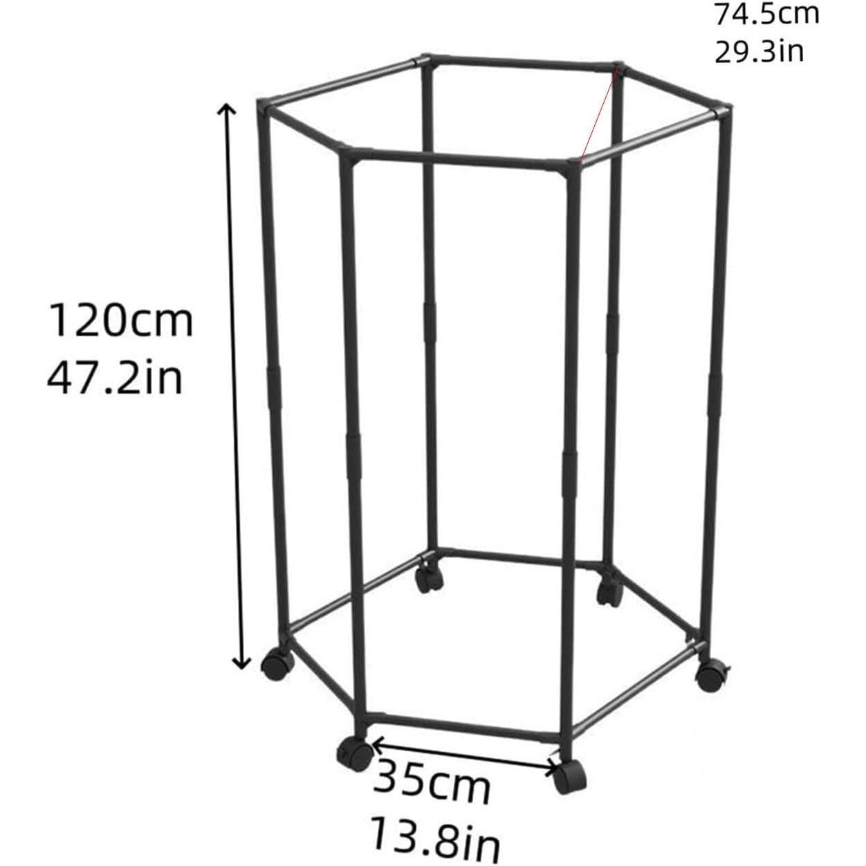 Laundry Rack Hexagonal Drying Stand for Clothes Space Saving Hanger with Multi Level Design for Bedroom Dorm Balcony Outdoor Indoor Use Metal Foldable Storage Garment Rack Hanging Clothes