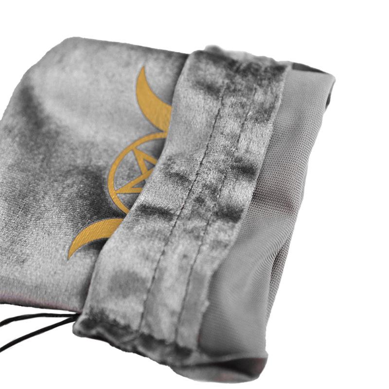 Tarot Card Storage Bag with Drawstring Pouch, Multifunctional Storage, Multiple Patterns, Fits Oracle Cards, Crystals, Jewelry, Data Cables, Ideal for Gift, Holidays, Birthdays, Graduation