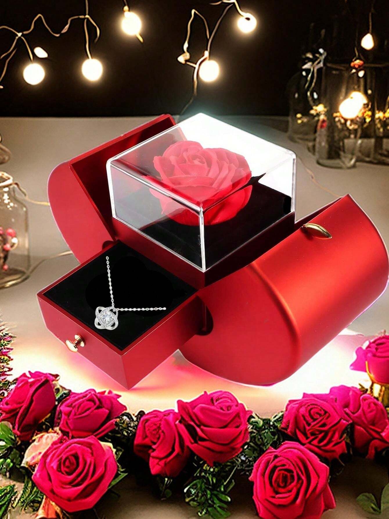 Delzzad Preserved Real Rose Gift Jewelry Gifts Idea on Valentine's Day, Anniversary, Christmas, Mother's Day, Birthday(Box Only) Delzzad Preserved Real Rose Gift Jewelry Gifts Idea on Valentine's Day, Anniversary, Christmas, Mother's Day, Birthday(Box Only)
