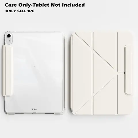 Transparent iPad Case, 2-In-1 Detachable Acrylic Cover with Clip, Compatible with iPad Gen 11, Mini 6, Air 11 Pro 11, Air 6, Air 7, Pro 11 (2020/2021/2022) air 4 5 6 7 8 (Case Only)