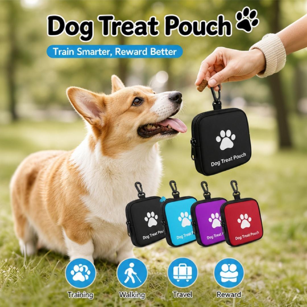 Pocket-sized dog food bag | One clip and go, clean and tidy! Ideal for daily training and as a reward bag for dogs