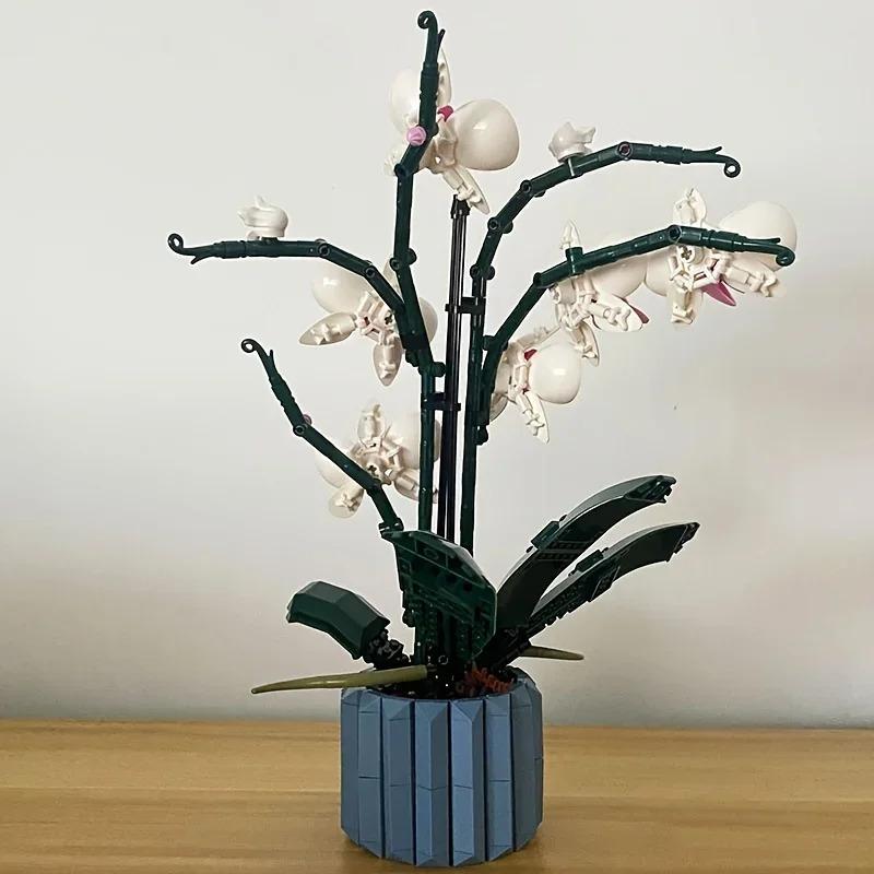 Orchid Bouquet Building Blocks Set 10311, LEGO Compatible Small Bricks, Ideal Christmas Gift, Home Decor, Assembly Toy for Adults & Teens