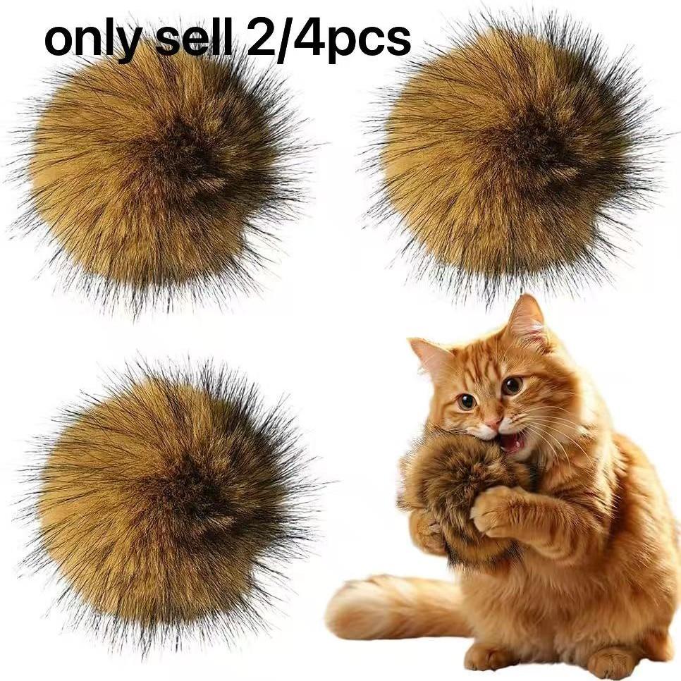 Cat Toy Faux Rabbit Fur Ball, Ultra Soft Interactive Catnip Balls, 2026 New Soft Rabbit Fur Catnip Balls, Fluffy Catnip Toy for Indoor Cats, Soft, Washable and Real Rabbit Fur Cat Toys, Cat Exercise Ball for Indoor