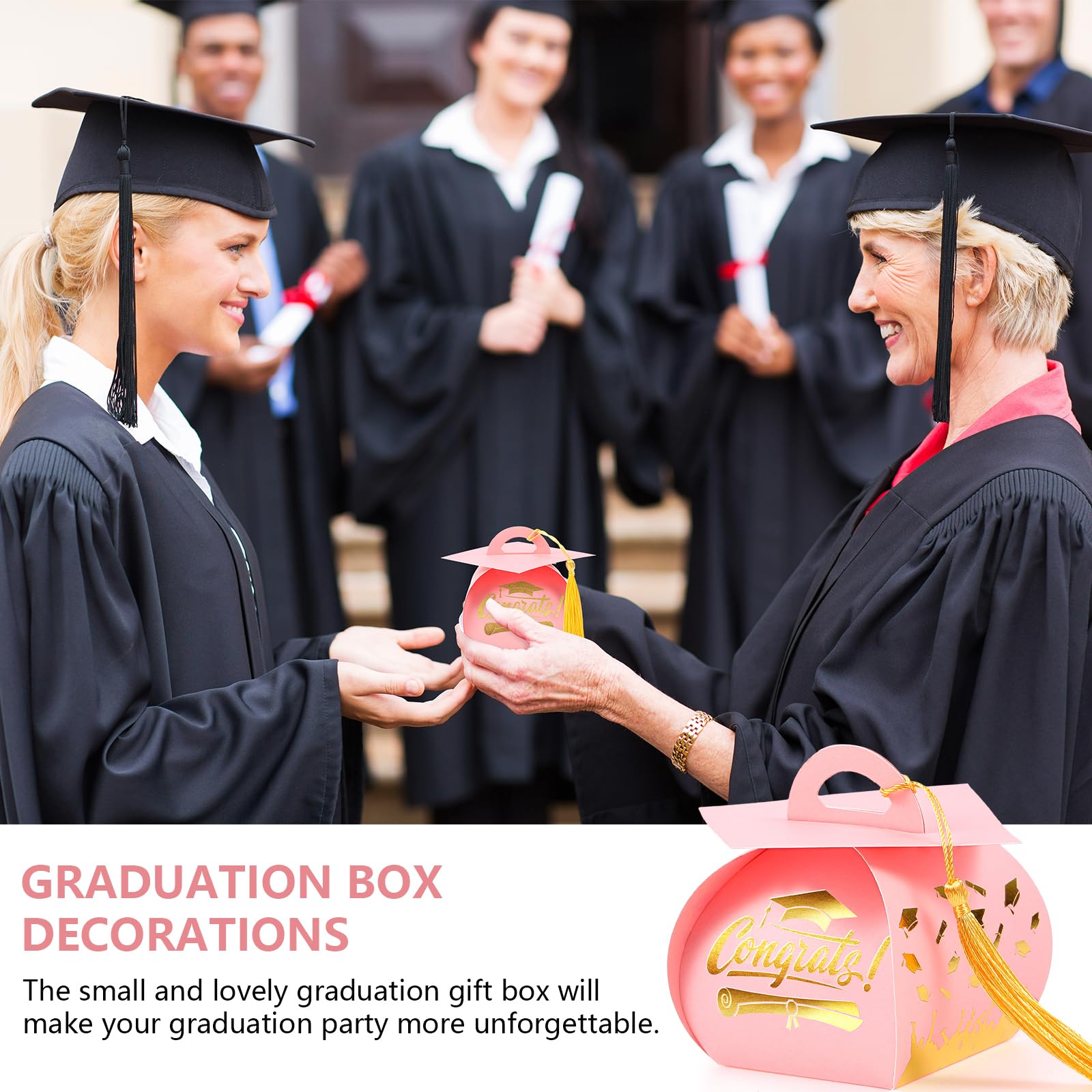 30 Pcs Graduation Cap Gift Boxes Graduation Party Favors Graduation Gifts Class of 2026 Candy Box with Tassel Table Centerpieces Graduation Decoration Treat Candy Boxes for Grad Party Supplies