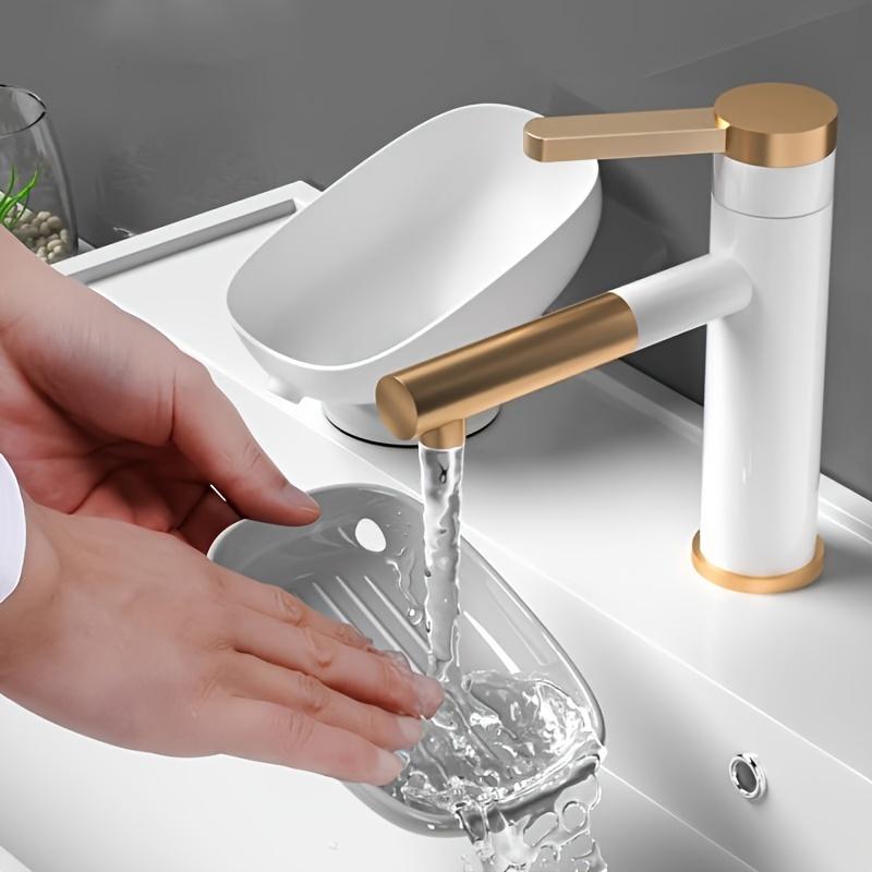 Adjustable-Angle Soap Holder – Punch-Free Suction Cup with Detachable Tray & Drainage Hole, Stylish New Design