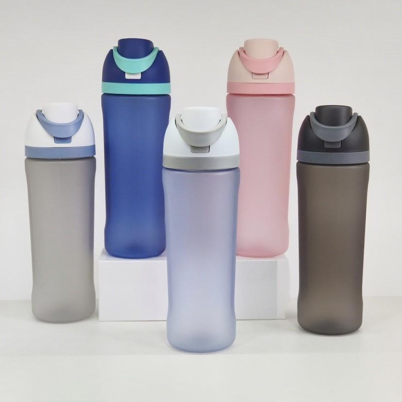 Transparent Plastic Fruit Cup, Large Capacity Outdoor Sports Water Bottle, Leak-Proof Dual Straw Cup, Perfect for Hiking & Camping