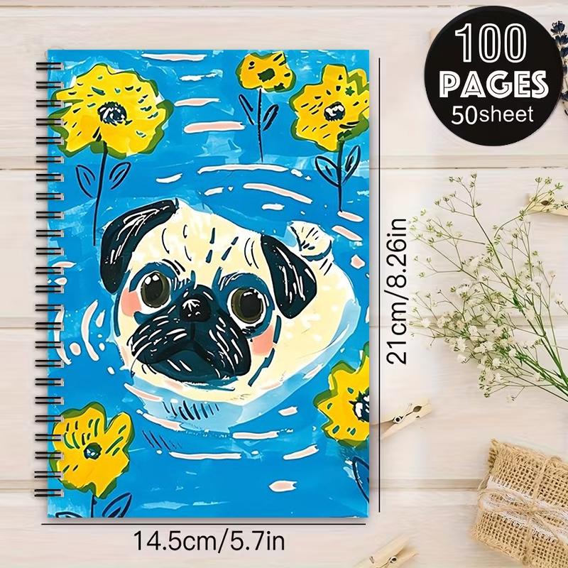 1 Pack Spiral Coil Notebook 5.7x8.26 Inch, Durable Binding, Perfect for Travel Journal, Camping Adventures, Summer Vacation Notes, Gift for Outdoor Enthusiasts, Birthday & Holiday Present [2D] Flat
