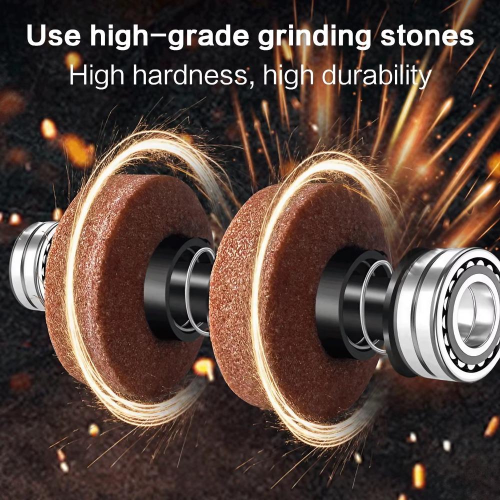 Two-Stage Electric Knife Sharpener: Fast & Efficient Blade Repair Tool. Portable & Powerful Whetstone for Kitchen & Outdoor Use. Professional Knife, Scissor & Hatchet Sharpening Kit with Anti-Slip Base. Ideal for Home & Camping.