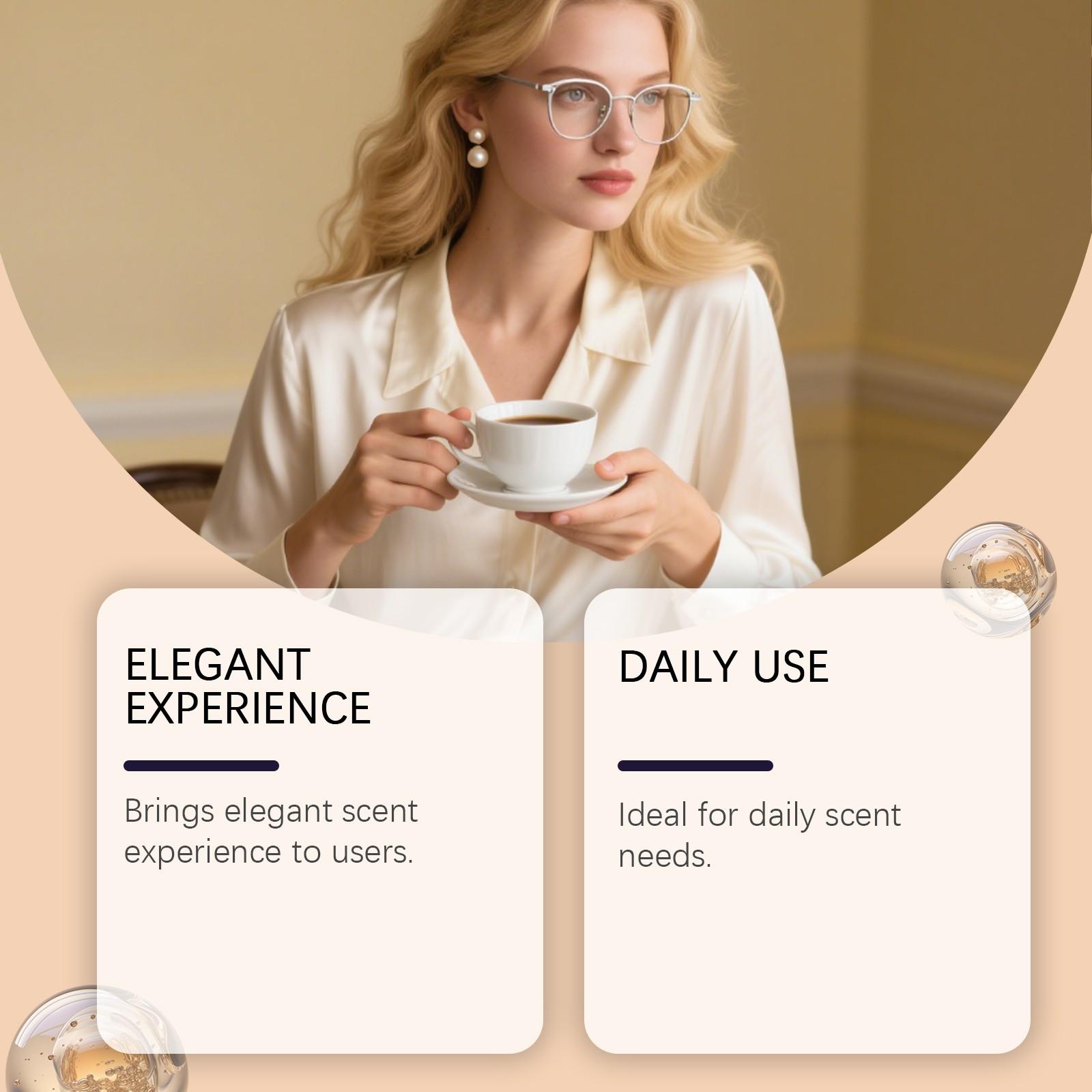 ROXELIS Warm Coffee Perfume | Coffee Extract Chamomile Coconut Fragrance, Gentle for Sensitive Skin, Long Lasting Warm Aroma for Dating & Daily