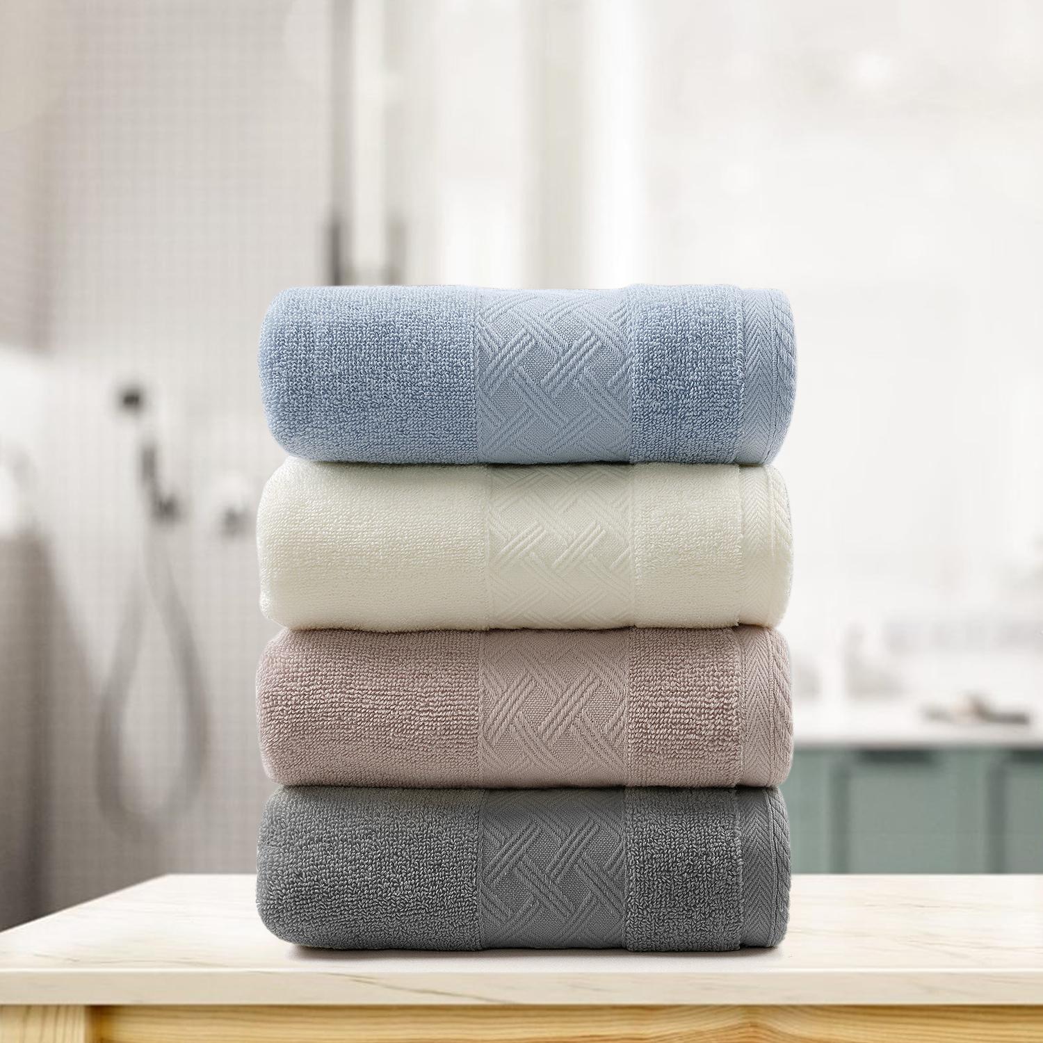4 Pack Thicken Soft Cotton Hand Towels, Highly Absorbent Quick Dry Towel for Bathroom Kitchen Gym Home Spa Hotel