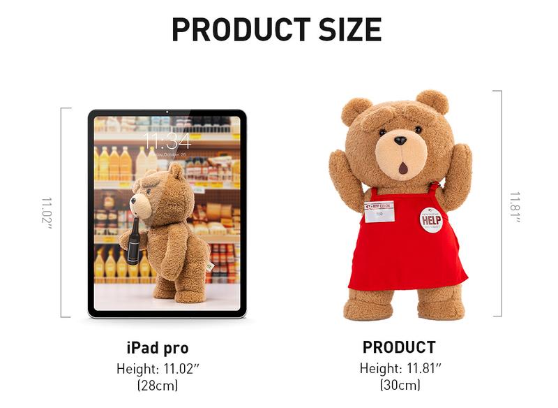 POP MART ted2 ted action plush doll