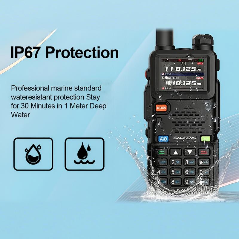 BAOFENG GMRS Radio 5RH 10W Ham Radio Long Range, Handheld Two Way Radio UV-5R Upgraded Walkie Talkies with 771 Upgraded Antenna, Perfer for Camping Hiking Hunting Fishing Cruise Road Trip, Audio