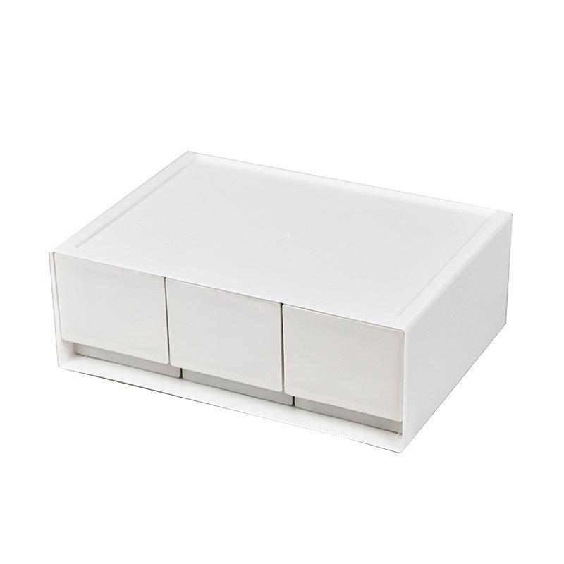 Desktop Storage Box, Plastic Organizer, Makeup Drawer Sorter, Stackable Multi-Layer, Jewelry Holder, Desk Accessories Tray